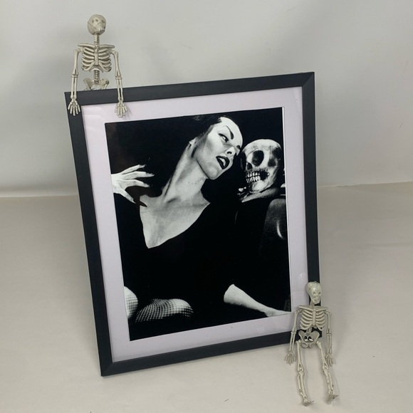 unbranded Other - Vampira with skull Halloween picture frame with 2 FREE skeletons creepy decor
